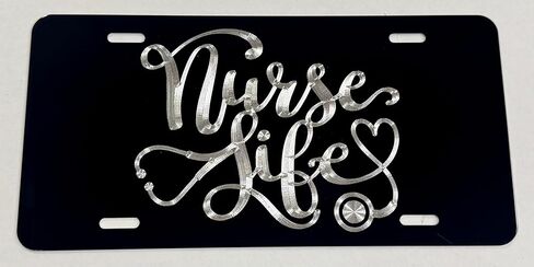 سماعة الطبيب ممرضة الحياة الماس محفورة لوحة ترخيص سيارة علامة هدية عظيمة in Kuwait