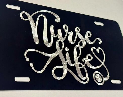 سماعة الطبيب ممرضة الحياة الماس محفورة لوحة ترخيص سيارة علامة هدية عظيمة in Kuwait