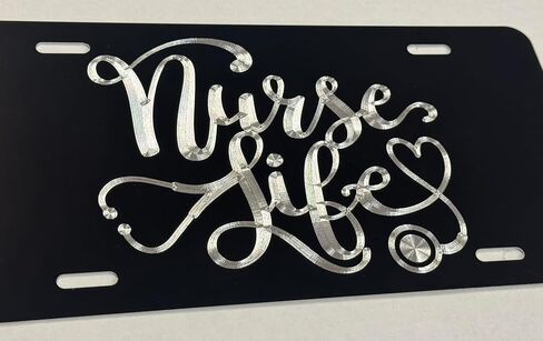 سماعة الطبيب ممرضة الحياة الماس محفورة لوحة ترخيص سيارة علامة هدية عظيمة in Kuwait