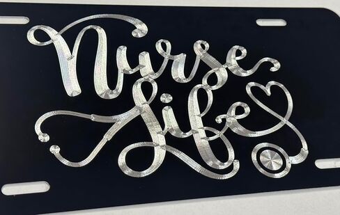سماعة الطبيب ممرضة الحياة الماس محفورة لوحة ترخيص سيارة علامة هدية عظيمة in Kuwait