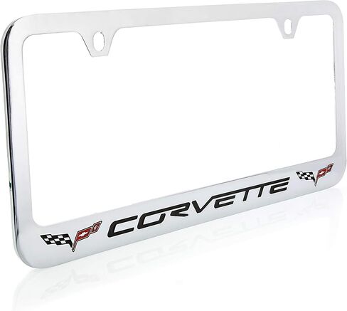 C6 Corvette License Plate Frame with C6 Flags in Kuwait