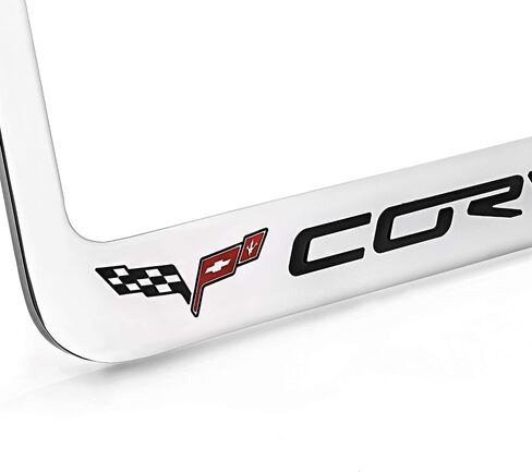 C6 Corvette License Plate Frame with C6 Flags in Kuwait