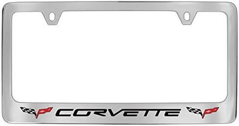 C6 Corvette License Plate Frame with C6 Flags in Kuwait