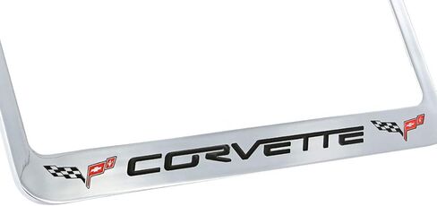 C6 Corvette License Plate Frame with C6 Flags in Kuwait