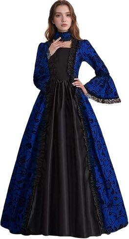 CAMDOM Womens Victorian Rococo Dress Medieval Ball Gown Swing Evening Formal Costumes in Saudi Arabia