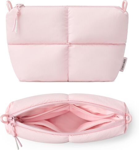 Comfyable Puffy Laptop Sleeve 15 Inch 16 Inch with Electronics Organizer Travel Case, Light Pink in Kuwait