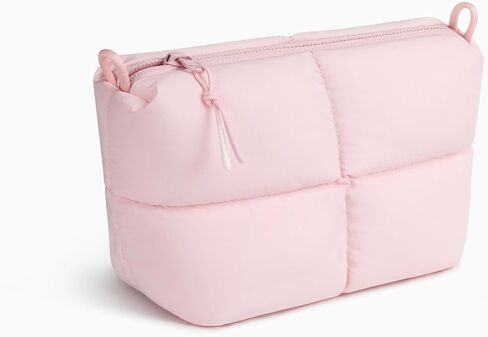 Comfyable Puffy Laptop Sleeve 15 Inch 16 Inch with Electronics Organizer Travel Case, Light Pink in Kuwait