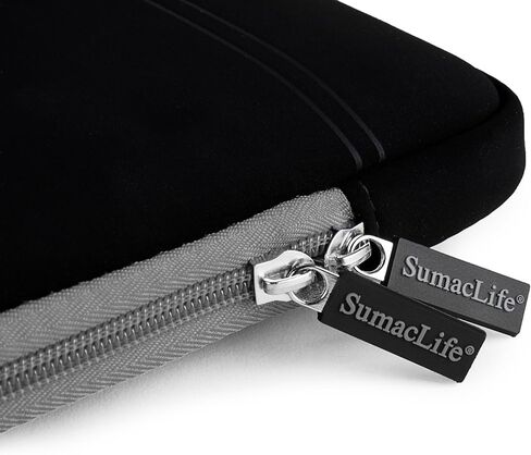 SumacLife Micro Suede Carrying Sleeve with Rear Pocket for 13-13.3 Inches Laptops (SLMSuede13BGRY) in Saudi Arabia