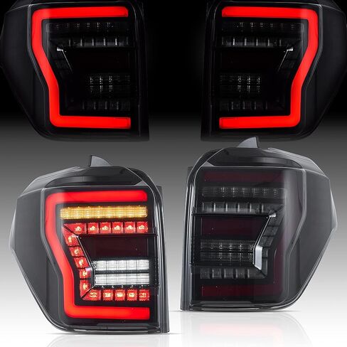VLAND LED Smoked Tail Lights Assembly For Toyota 4Runner 2010-2022 5th Gen，w/Sequential Turn Signal & Start Up Animation Brake Reverse Lights Replacement,Passenger and Driver Side in Saudi Arabia
