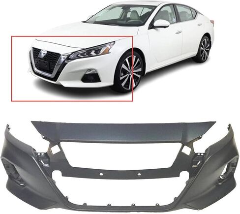 FitParts Compatible With Front Bumper Cover 2017 2018 2019 Nissan Altima Platinum Edition One W/Camera Sedan 18 18 19. New, Primed and Ready for Paint. 620226CG0H NI1000323 in Saudi Arabia