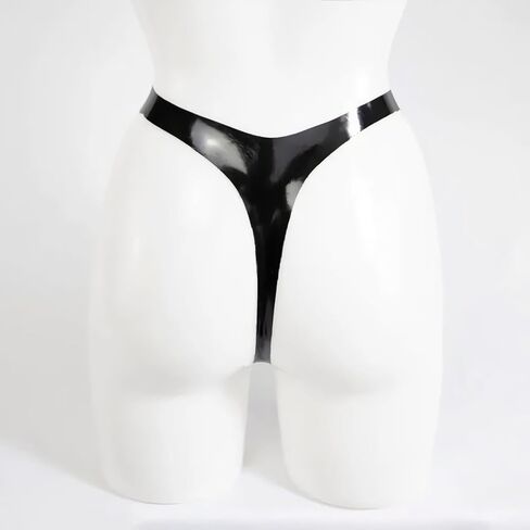 IOKUKI سروال مطاطي من اللاتكس بخصر منخفض للنساء، شورت مصنوع يدويًا من اللاتكس على شكل حرف G مصنوع يدويًا للحفلات in Kuwait