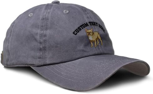 Custom Soft Baseball Cap Embroidered French Bulldog Dog Frenchie Vintage Hats Washed Cotton in Saudi Arabia
