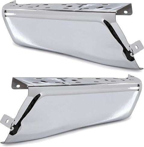 غطاء أغطية نهاية المصد الخلفي من ECOTRIC متوافق مع استبدال Ford F150 2015-2020 لـ FO1102380 W/O فتحات مستشعر بارك كروم فولاذ يسار ويمين in Saudi Arabia