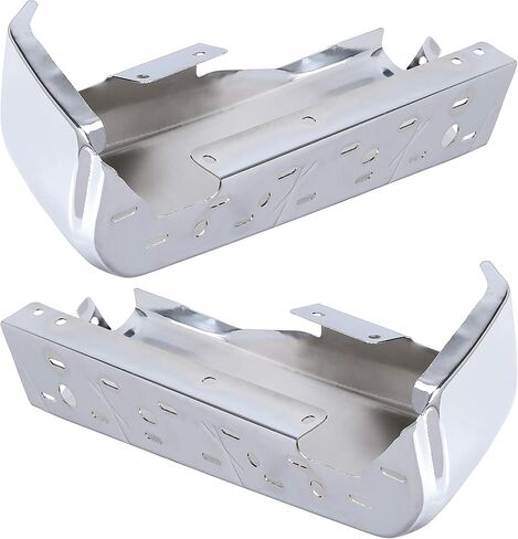 غطاء أغطية نهاية المصد الخلفي من ECOTRIC متوافق مع استبدال Ford F150 2015-2020 لـ FO1102380 W/O فتحات مستشعر بارك كروم فولاذ يسار ويمين in Saudi Arabia