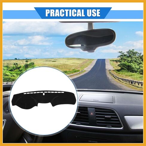Car Dashboard Cover Compatible for Honda Accord 2008-2013, Protective Polyester Black Center Console Interior Trim Dash Cover Mat Pad Replacement in Saudi Arabia