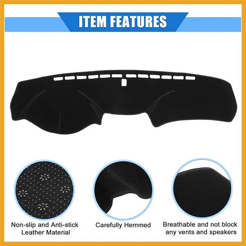 Car Dashboard Cover Compatible for Honda Accord 2008-2013, Protective Polyester Black Center Console Interior Trim Dash Cover Mat Pad Replacement in Saudi Arabia