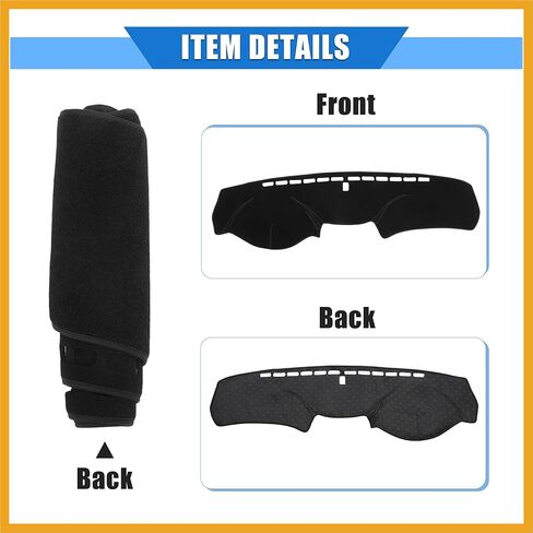 Car Dashboard Cover Compatible for Honda Accord 2008-2013, Protective Polyester Black Center Console Interior Trim Dash Cover Mat Pad Replacement in Saudi Arabia