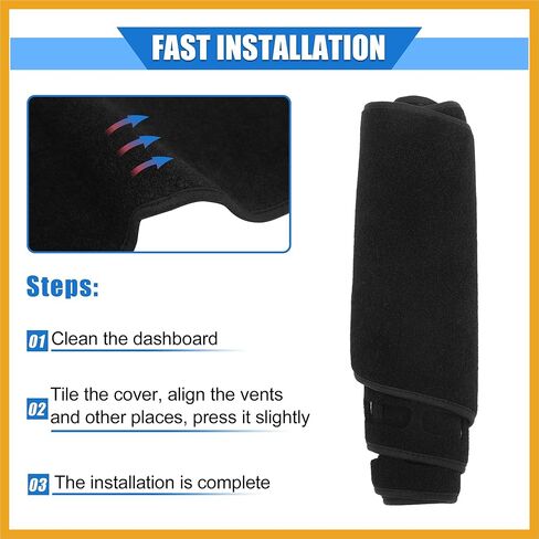 Car Dashboard Cover Compatible for Honda Accord 2008-2013, Protective Polyester Black Center Console Interior Trim Dash Cover Mat Pad Replacement in Saudi Arabia