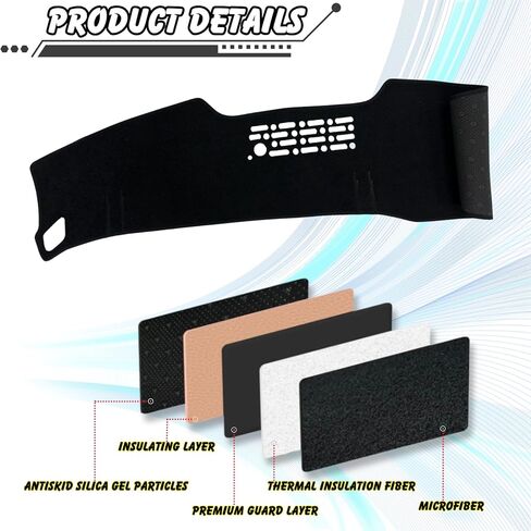 Non-Slip Dash Cover Dashboard Cover Mat Custom Fit Center Console Cover Sunshield Protector Pad Compatible with Kia K4 2025 2026 (Not for HUD) Accessories Pad (Black Trim) in Saudi Arabia