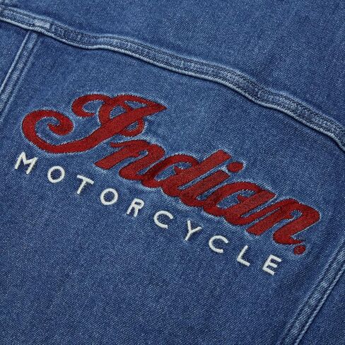 سترة بورتلاند دينم للنساء من Indian Motorcycle، أزرق - 2865550 in Saudi Arabia