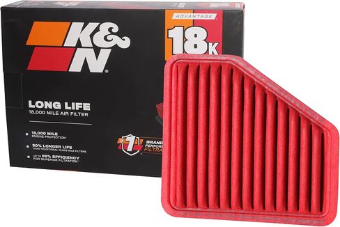 K&N Engine Air Filter: Long Life 18,000 Mile Replacement Air Filter: Compatible with 2005-2016 Toyota/Lexus/Scion/Pontiac: Vehicle Models (See Description for Select Models), KNA-2326 in Kuwait