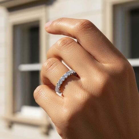 1pc Exquisite Elegant Single Row Zircon Ring Valentine's Day For Women Material Fine Ladies Jewelery in Saudi Arabia