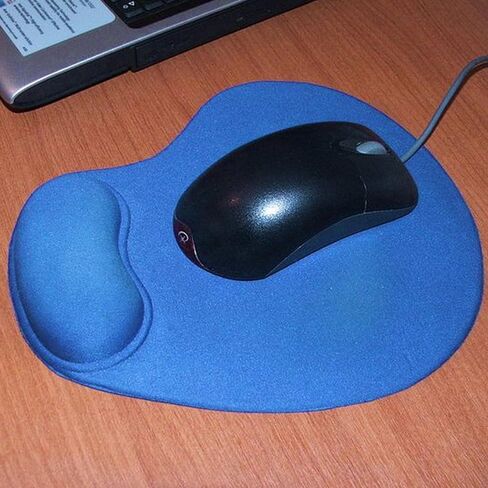 Office Mousepad with Support - Ergonomic Gaming Desktop Mouse Pad Wrist Rest - Design Gamepad Mat Rubber Base for Laptop Computer-Blue in Saudi Arabia