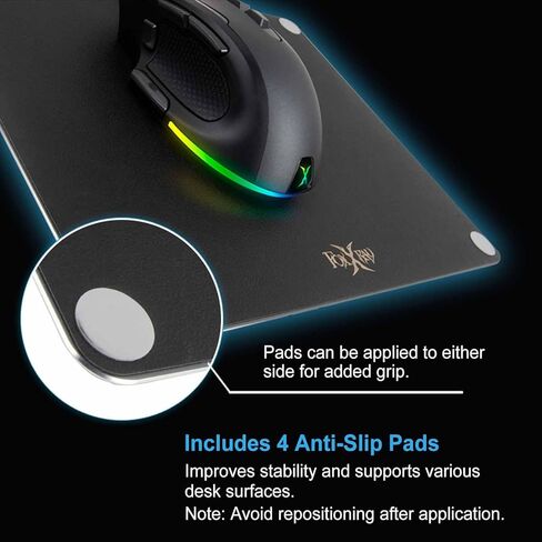 FOXXRAY PPM-22 Dual-Sided Aluminum Gaming Mouse Pad (9.45" x 7.87"), Hard Metal Mouse Mat with PU Leather, Non-Slip Design, Smooth & Precision Surface for All Mice in Saudi Arabia
