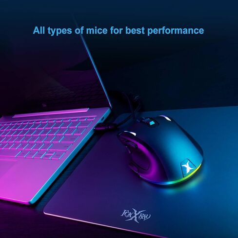 FOXXRAY PPM-22 Dual-Sided Aluminum Gaming Mouse Pad (9.45" x 7.87"), Hard Metal Mouse Mat with PU Leather, Non-Slip Design, Smooth & Precision Surface for All Mice in Saudi Arabia