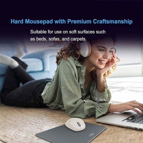 FOXXRAY PPM-22 Dual-Sided Aluminum Gaming Mouse Pad (9.45" x 7.87"), Hard Metal Mouse Mat with PU Leather, Non-Slip Design, Smooth & Precision Surface for All Mice in Saudi Arabia