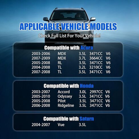 VS50607R Engine Valve Cover Gasket Set Compatible with Honda Accord Odyssey Pilot Ridgeline Acura TL MDX RL Saturn Vue - 3.0L 3.2L 3.5L 3.7L, Replace 12030-RJA-010 12341-RCA-A00 036-1708 in Kuwait