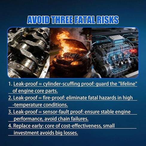 VS50607R Engine Valve Cover Gasket Set Compatible with Honda Accord Odyssey Pilot Ridgeline Acura TL MDX RL Saturn Vue - 3.0L 3.2L 3.5L 3.7L, Replace 12030-RJA-010 12341-RCA-A00 036-1708 in Kuwait