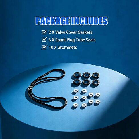 VS50607R Engine Valve Cover Gasket Set Compatible with Honda Accord Odyssey Pilot Ridgeline Acura TL MDX RL Saturn Vue - 3.0L 3.2L 3.5L 3.7L, Replace 12030-RJA-010 12341-RCA-A00 036-1708 in Kuwait