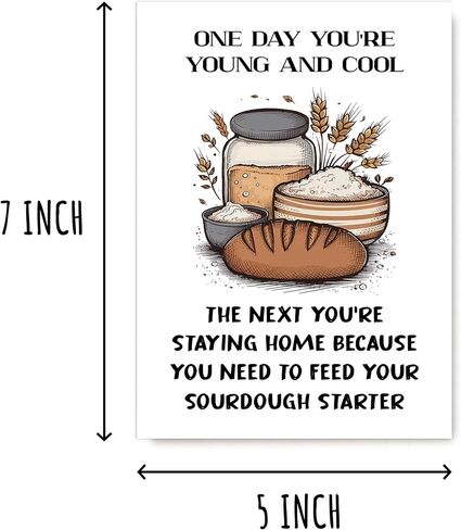 Sourdough Birthday Greeting Card - Bread Greeting Card - Bakery Bday Card - Gift For Daughter Son in Saudi Arabia