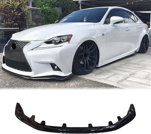 الشفة الأمامية لكزس IS250 IS300 IS350 F Sport 2014-2016 AG Style لامع أسود مطلي المصد الأمامي الشفة الفاصل مجموعات الجسم اكسسوارات السيارات in Saudi Arabia
