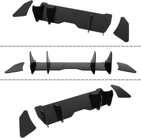 Rear Bumper Diffuser for Nissan 370Z Base 2009-2020 Glossy Black ABS Rear Diffuser Lower Spoiler Splitter Bumper Lip in Kuwait