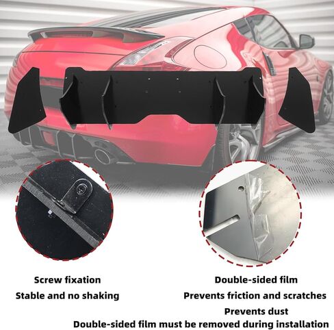 Rear Bumper Diffuser for Nissan 370Z Base 2009-2020 Glossy Black ABS Rear Diffuser Lower Spoiler Splitter Bumper Lip in Kuwait