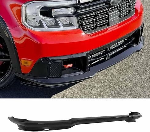 AD Style 3PCS الشفة الأمامية المصد لفورد مافريك 2022-2024 الجبهة الشفة الفاصل الذقن سد الهواء ABS البلاستيك (أسود لامع) in Kuwait