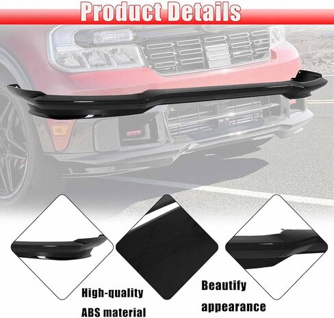 AD Style 3PCS الشفة الأمامية المصد لفورد مافريك 2022-2024 الجبهة الشفة الفاصل الذقن سد الهواء ABS البلاستيك (أسود لامع) in Kuwait