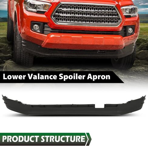 GRAND ORANGE Front Lower Valance Spoiler Apron Air Dam Deflector Compatible with Toyota Tacoma 2016-2021 TO1093130, 5385104070 Black in Saudi Arabia