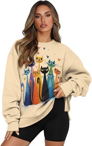 المرأة البلوز البلوز كم طويل عادية المتضخم البلوز القمم لينة Crewneck البلوز مع جيب دافئ in Kuwait