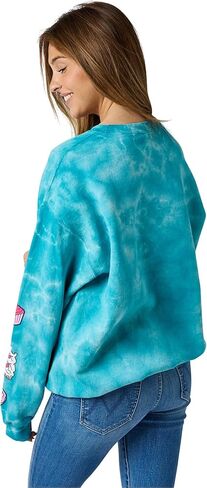 Bioworld Scooby Doo Snacks Women's Blue Cloud Wash Crew Neck Long Sleeve Fleece Sweatshirt in Saudi Arabia