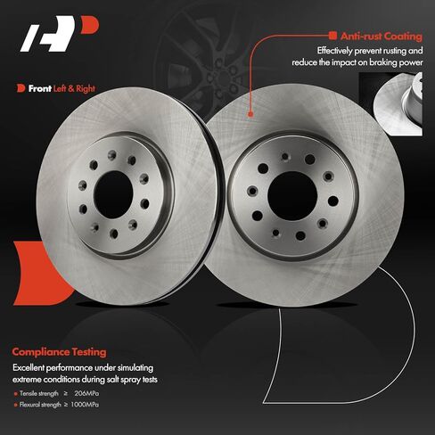 A-Premium 12.63 inch (321mm) Front Vented Disc Brake Rotors Compatible with Select Chevrolet, GMC and Buick Models - Equinox, Terrain, Lacrosse, Regal Sportback, Regal Tourx, Envision, 2-PC Set in Saudi Arabia