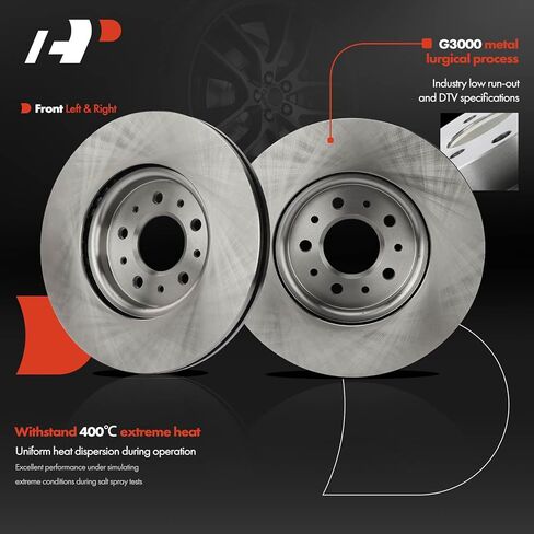 A-Premium 12.63 inch (321mm) Front Vented Disc Brake Rotors Compatible with Select Chevrolet, GMC and Buick Models - Equinox, Terrain, Lacrosse, Regal Sportback, Regal Tourx, Envision, 2-PC Set in Saudi Arabia