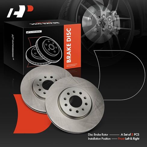 A-Premium 12.63 inch (321mm) Front Vented Disc Brake Rotors Compatible with Select Chevrolet, GMC and Buick Models - Equinox, Terrain, Lacrosse, Regal Sportback, Regal Tourx, Envision, 2-PC Set in Saudi Arabia