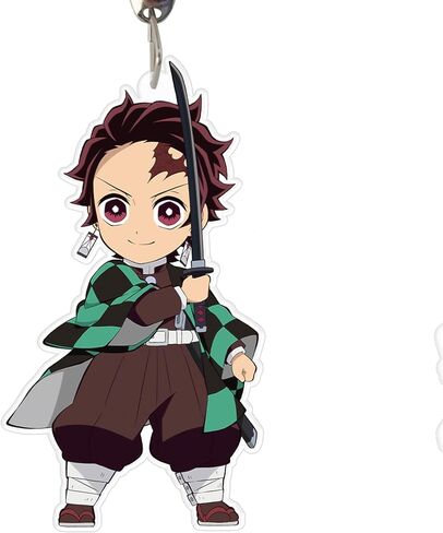 ABYSTYLE Demon Slayer Tanjiro Kamado Acryl Keychain Anime Keychain Kimetsu no Yaiba Merch for Bags, Backpacks or Keys, Great Gift for Fans in Saudi Arabia