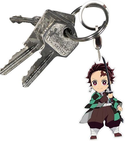 ABYSTYLE Demon Slayer Tanjiro Kamado Acryl Keychain Anime Keychain Kimetsu no Yaiba Merch for Bags, Backpacks or Keys, Great Gift for Fans in Saudi Arabia
