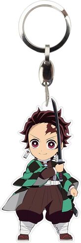 ABYSTYLE Demon Slayer Tanjiro Kamado Acryl Keychain Anime Keychain Kimetsu no Yaiba Merch for Bags, Backpacks or Keys, Great Gift for Fans in Saudi Arabia