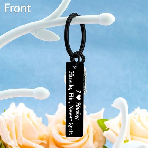 Hockey Gifts for Boys 8-12 Cool Hockey Gifts for Players Men Keychain Accessories Team Players Coach Birthday Christmas Stocking Stuffers, Double-sided Printing, 1 Piece in Kuwait