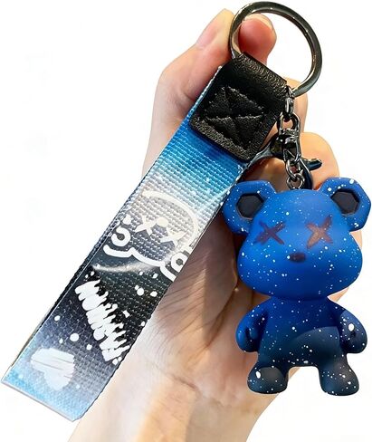 Cute Bear Keychain, Soft PVC Cartoon Bear Keychain & Unique Keychains for Backpack Car Keys Gifts in Saudi Arabia